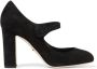 Dolce & Gabbana Zwarte Leren Pumps met Logoknop Black Dames - Thumbnail 1