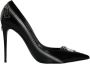 Dolce & Gabbana Zwarte Leren Rits Hakken Pumps Black Dames - Thumbnail 1