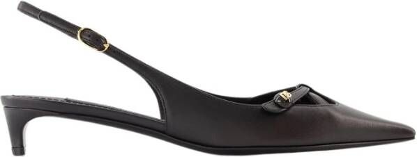 Dolce&Gabbana Pumps & high heels Slingbacks Leather Black in zwart