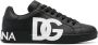 Dolce & Gabbana Zwarte Leren Sneakers Logo Print Black Heren - Thumbnail 1