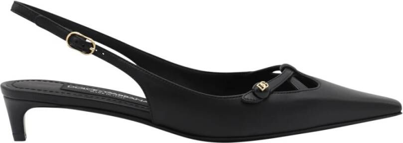 Dolce&Gabbana Pumps & high heels Slingbacks Leather Black in zwart