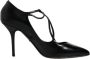 Dolce & Gabbana Zwarte leren stilettohakken met gespsluiting Black Dames - Thumbnail 1