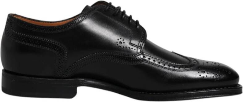 Dolce & Gabbana Zwarte Leren Wingtip Formele Schoenen Black Heren