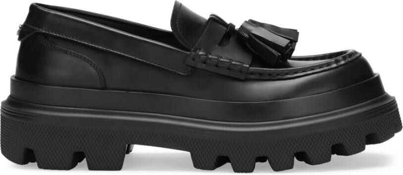 Dolce & Gabbana Zwarte Loafers Mocassino Stijl Black Heren