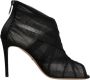 Dolce & Gabbana Zwarte Mesh Stiletto Enkellaarzen Black Dames - Thumbnail 1