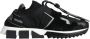 Dolce & Gabbana Zwarte Mesh Trekking Sneakers met Geribbelde Zool Black Dames - Thumbnail 1