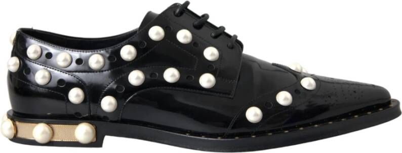 Dolce & Gabbana Zwarte Parel Broque Jurkschoenen Black Dames