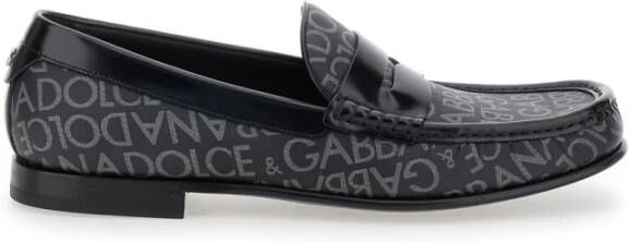 Dolce & Gabbana Zwarte platte schoenen City Blanco Loafer Black Heren