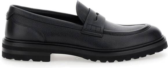 Dolce & Gabbana Zwarte platte schoenen met DG-logo Black Heren