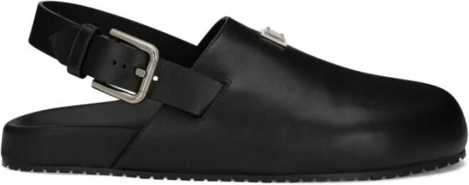 Dolce & Gabbana Zwarte platte schoenen met enkelband Black Heren