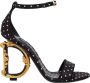 Dolce & Gabbana Zwarte Polka Dot Hoge Hak Sandalen Black Dames - Thumbnail 1