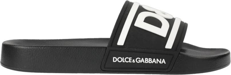 Dolce & Gabbana Zwarte Sandaal Regular Fit Geschikt voor Warm Klimaat Black Heren