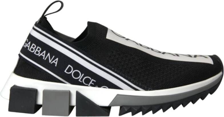 Dolce & Gabbana Zwarte Slip-On Sneakers Black Dames