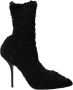 Dolce & Gabbana Zwarte Stiletto Hak Mid Calf Laarzen Black Dames - Thumbnail 1