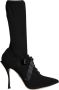 Dolce & Gabbana Zwarte Stiletto Hakken Mid Calf Laarzen Black Dames - Thumbnail 1