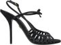 Dolce & Gabbana Zwarte Stiletto Suède Band Sandalen Black Dames - Thumbnail 1