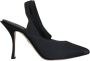 Dolce & Gabbana Zwarte Stretch Slingback Hakken Black Dames - Thumbnail 1