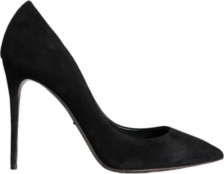 Dolce & Gabbana Zwarte Suède Hoge Hakken Pumps Black Dames