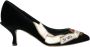 Dolce & Gabbana Zwarte Velvet Pumps Hoge Kwaliteit Comfort Black Dames - Thumbnail 6