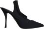 Dolce & Gabbana Zwarte Suède Slingback Hakken Pumps Black Dames - Thumbnail 1