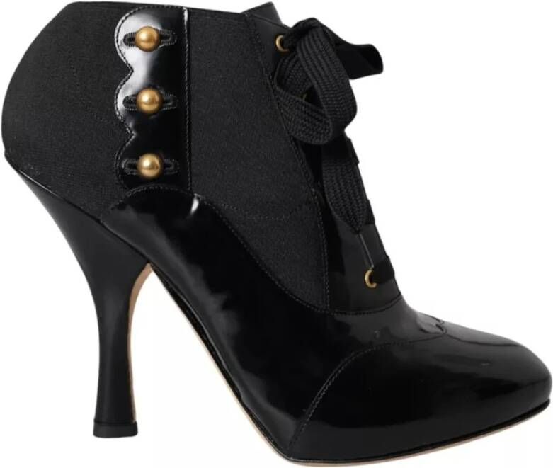 Dolce & Gabbana Zwarte Veterschoenen Black Dames