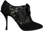 Dolce & Gabbana Zwarte Veterschoenen met Stretchhakken Black Dames - Thumbnail 1