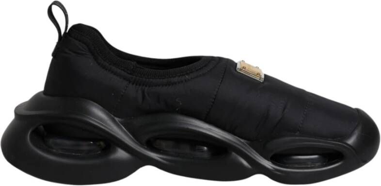 Dolce & Gabbana Zwarte Wave Low Top Sneakers Black Heren