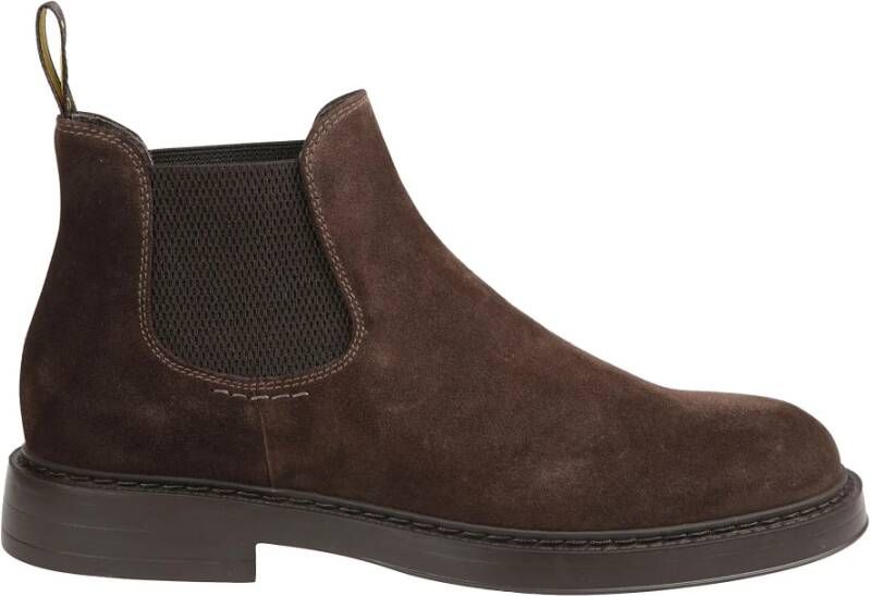 Doucal's Bruine Suède Chelsea Boots voor Mannen Brown Heren