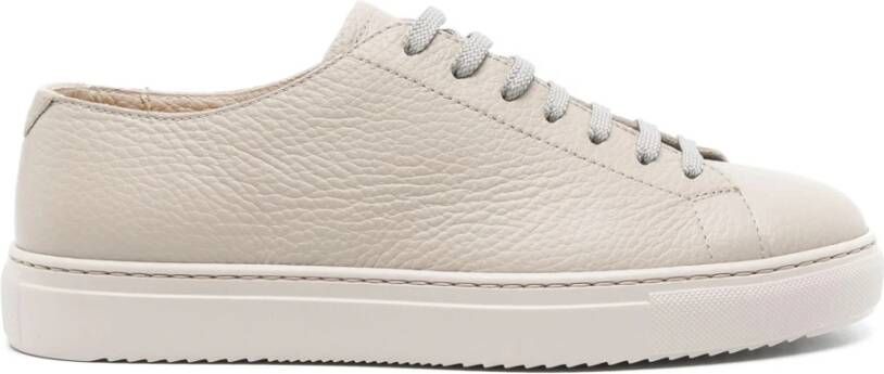 Doucal's Beige Leren Casual Trainers Sneakers Beige Heren