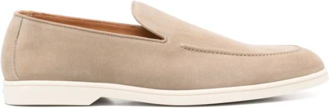 Doucal's Beige Platte Schoenen met Leren Binnenzool Beige Heren