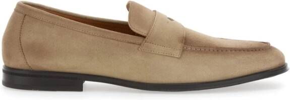 Doucal's Beige Slip-On Loafers in leer Beige Heren