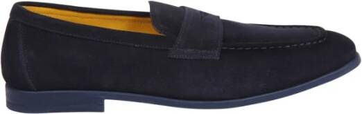 Doucal's Blauwe Penny Loafer Schoenen Blue Heren