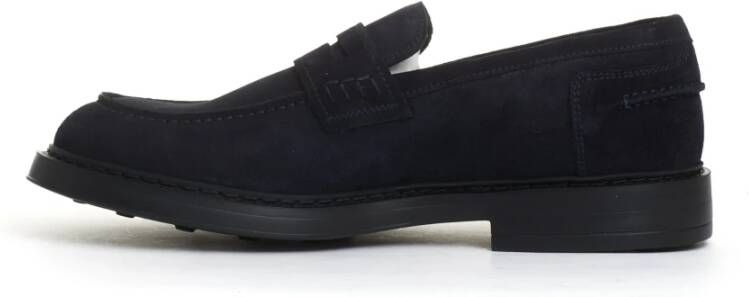 Doucal's Blauwe Suède Loafers Elegante Stijl Blue Heren