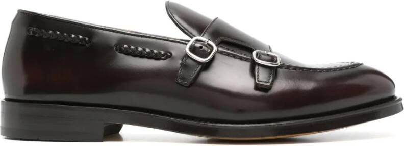 Doucal's Bruin Leren Dubbele Gesp Loafers Brown Heren