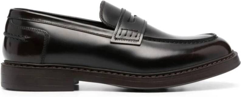 Doucal's Bruin Leren Loafer Instappers Brown Heren