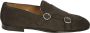 Doucal's Bruin Suède Dubbele Gesp Loafer Brown Heren - Thumbnail 1