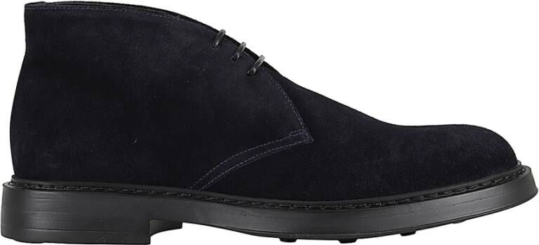 Doucal's Bruine leren Chukka laarzen Blue Heren