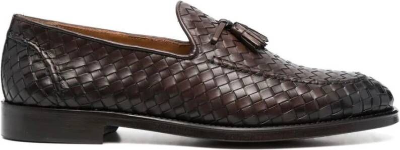 Doucal's Bruine Leren Loafers met Kwast Detail Brown Heren