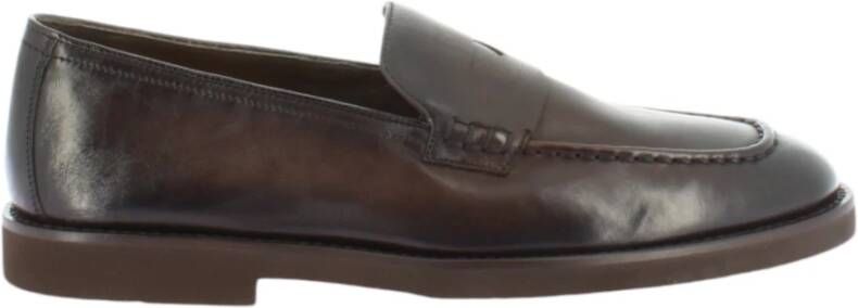 Doucal's Bruine Penny Mocassins Platte Schoenen Brown Heren