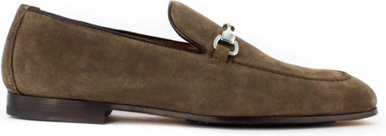 Doucal's Bruine Suède Leren Loafer met Horsebit Detail Brown Heren