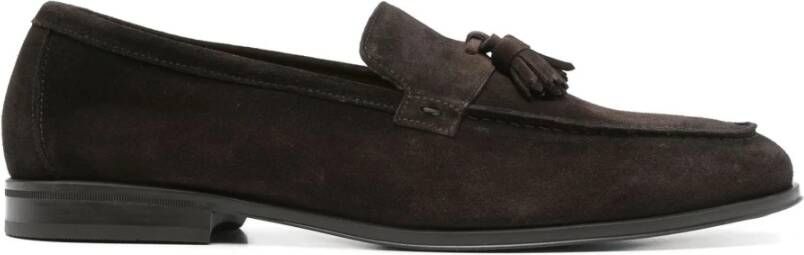 Doucal's Bruine Suède Loafer met Kwast Detail Brown Heren