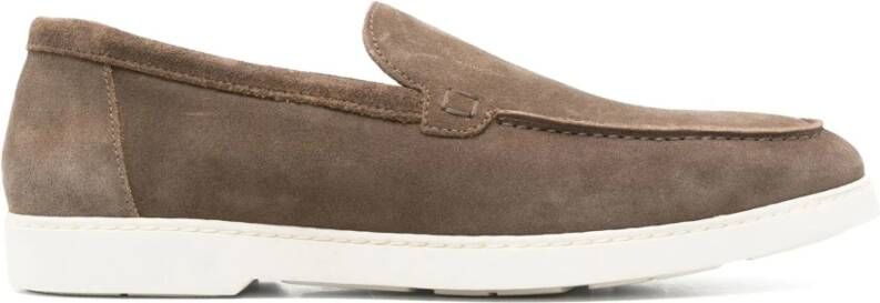 Doucal's Bruine Suède Loafer Platte Schoenen Brown Heren