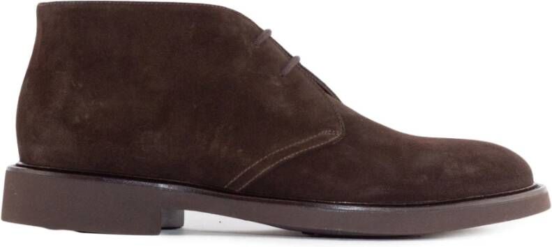 Doucal's Bruine Suède Veterschoenen Brown Heren