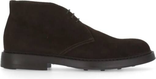 Doucal's Bruine Suède Veterschoenen Brown Heren