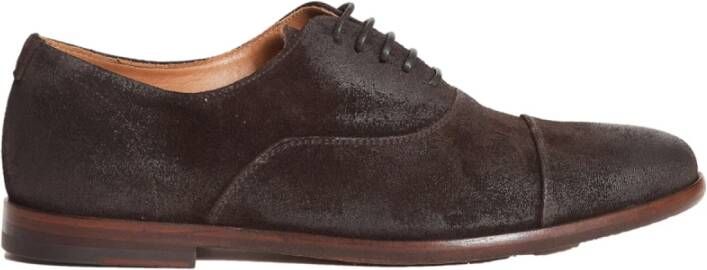 Doucal's Bruine Suède Veterschoenen Derby Brown Heren