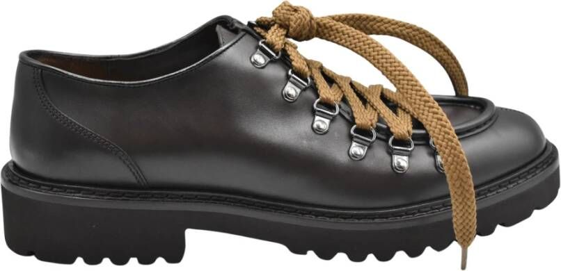 Doucal's Bruine Veterschoenen Platte Schoenen Brown Heren