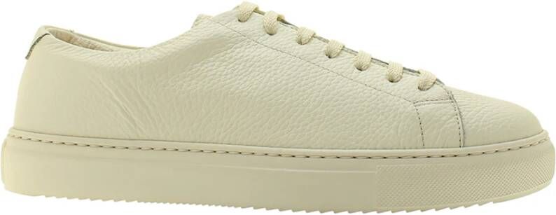 Doucal's Crème Sneakers Aw24 Gevet Leer Beige Heren