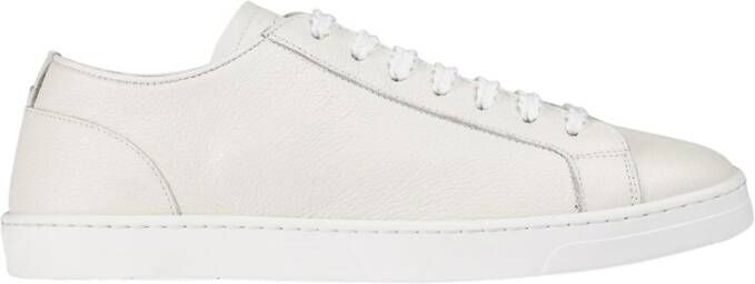 Doucal's Dames leren sneaker | wit White Dames