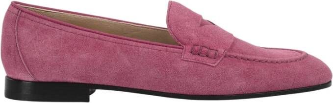 Doucal's Dames loafer van suède | fuchsia Pink Dames