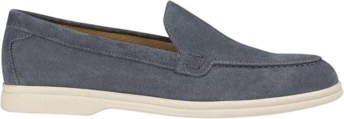 Doucal's Damesuède loafer | blauw Blue Dames